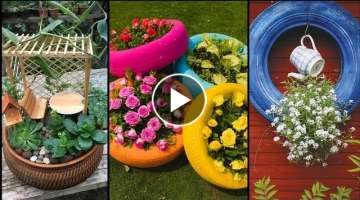 Amazing & Elegant DIY Tire Planter Ideas For Garden | Gardening Ideas For Home | Home Garden Deco...