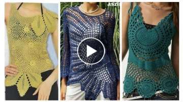Beautiful and impressive crochet knitting blouse designs ideas crochet pattern designs