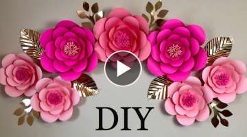 DIY Room Decor Ideas -Paper Flower wall Decoration Ideas Easy And Simple