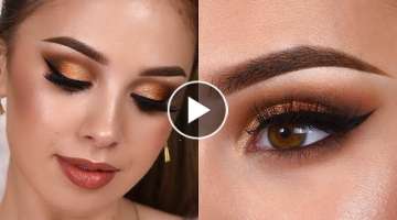 GLAM GRWM / Gold Shimmery Smokey Eye Makeup Tutorial