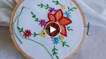Hand Embroidery: Herringbone Stitch Variation