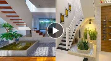 Indoor Garden Under Staircase Courtyard Design | Small Indoor Garden Plants Landscape Courtyard