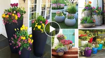 58+ Container Gardening Flower Ideas, Impressive Front Yard Decoration | Garden Design