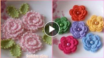 elegant crochet flowers applique styles,patterns & ideas