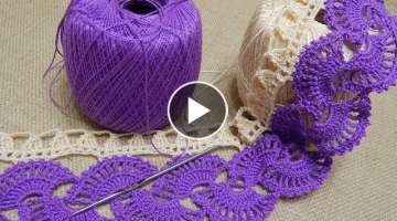 Orilla # 14 Abanicos Crochet 2 colores 1 de 2 (Available cc)