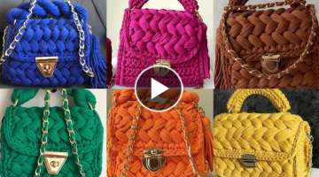 Most Beautiful And Stylish Crochet Bags Designs Ideas 2022 // Kiran Designs Studio