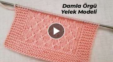 Damla Örgü Yelek Modeli ???????? knitting crochet tutorial stitch free pattern design DIY booti...