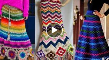 Very attractive daily wear Skirts Designs Ideas Crochet Pattern For women & Girl Summer Collecti...