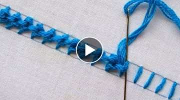 Basic Hand Embroidery Stitches For Beginners | Raised Chain Stitch Band