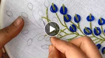 Hand Embroidery: embroidery design with lazy daisy stitch.