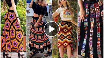 Most beautiful crochet pattern boho style skirt designs/long skirt/midi skirt designs