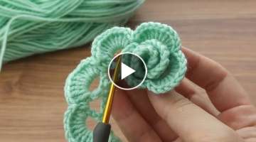 Wow Amazing???????? you won't believe I did this / Very easy crochet rose motif making for beginn...