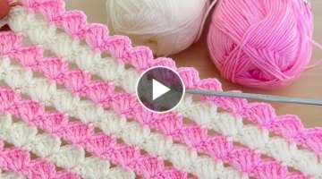 easy crochet for beginners/crochet baby blanket/baby cardigan design/ bebek battaniye/how to croc...