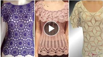 #top Stunning Crochet Flowers mesh based #Tops & women blouses