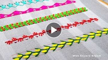 5 Awesome Hand Embroidery Border line Designs,Hemline Designs-70,Embroidery, #MissAnjiaraBegum