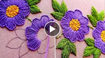 Hand Embroidery Design (Neckline, Borderline)কামিজে ফুলকারি বর্�...