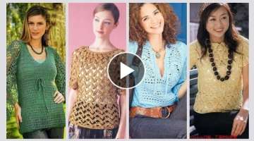 Stunning crochet blouse/very Stylish and impressive crochet pattern blouses for working women