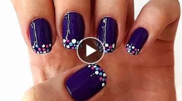 Nail Hack - Easy French Manicure Idea | Purple French Manicure