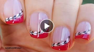 RED FRENCH MANICURE / Inspiration For Red Black & White Nail Art