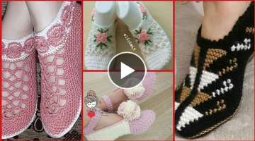 Top Class And Stylish Crochet Shoes And Socks Designs Patterns