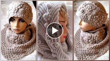 Beautiful and stylish crochet and knitting neck warmer and scarf cap design ideas