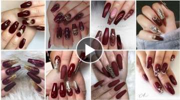 75 most gorgeous Maroon nail art designs for women