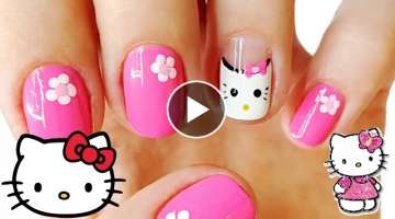 Hello Kitty Nail Art | Cute Hello Kitty Nails