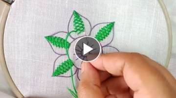 Easy Flower Hand Embroidery Designs for Beginners,Watch the Needle Thread Magic,সহজে ফ�...