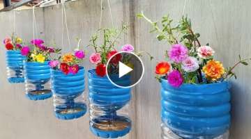 Self watering system for plants using waste plastic bottle | Balcony Garden Ideas and Designs | D...
