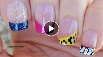 Easy FRENCH MANICURE DESIGNS / Nail Art Compilation By Life World Women