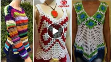 Beautiful And Attractive Crochet Top Blouse Designs Patterns For Ladies