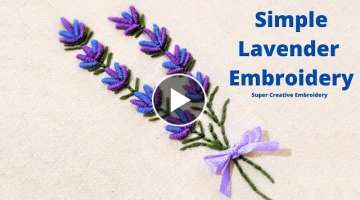 Lavender Flower Hand Embroidery Design / Bullion Knot Stitch / Super Creative Embroidery Hoop Art