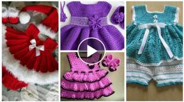 Beautyful Hand Crochet baby Frocks Designs