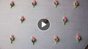 Oyster stitch all over embroidery design | Hand embroidery designs