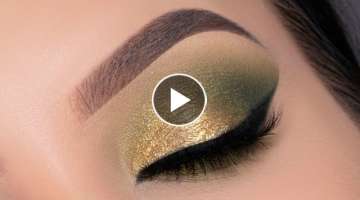 Golden Green Eye Makeup Tutorial for Brown Eyes | $3 palette ????