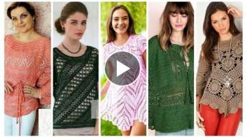 Classy And Pretty Crochet Top Blouse Cardigan Designs Trendy Tunic Top Ideas For Ladies