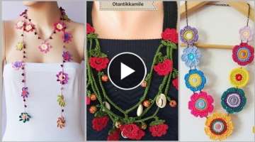 Top Stylish Crochet Lace Necklace Designs Patterns //Crochet Necklace style Ideas