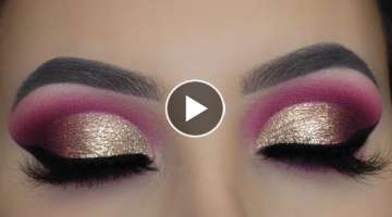 Golden Glitter Cut Crease Tutorial | Asian Bridal Makeup